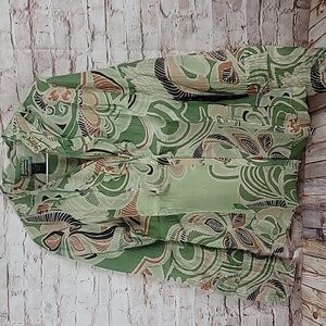 2oh 2 old hippies threads silk cotton shirt medium nwt